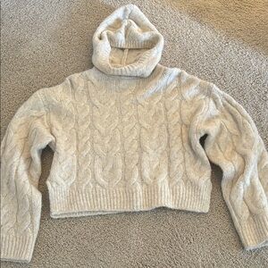 Zara Cream Cable Knit Women's Sweater